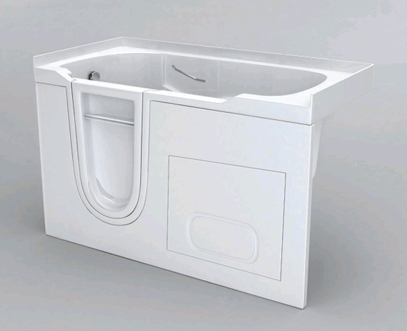 Acritec Independence 6026 walk-in bathtub with inward-swinging door