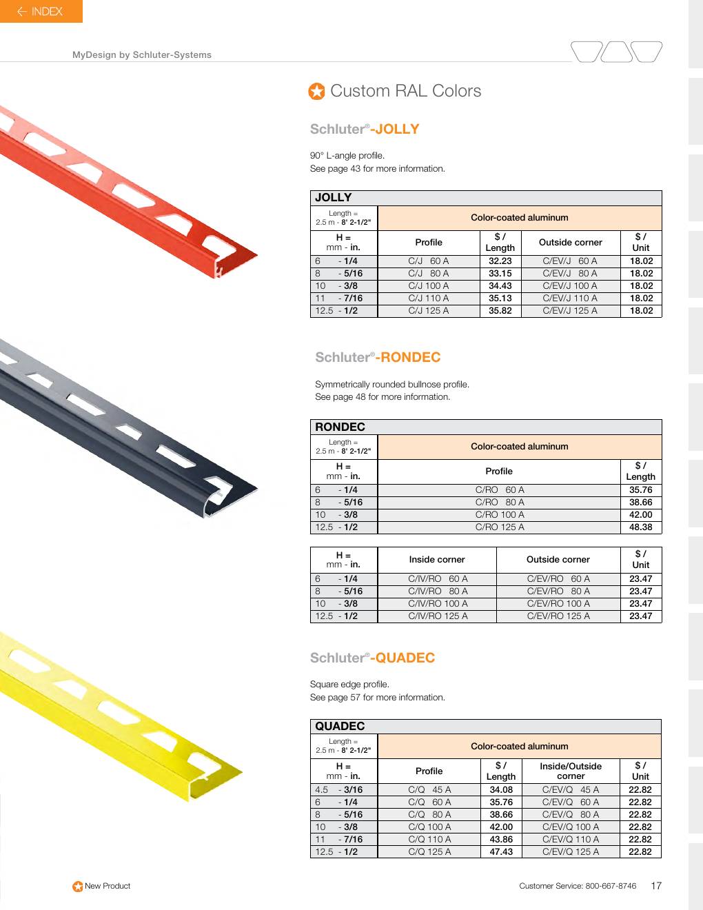 Schluter 2026 Canadian price list, page 19