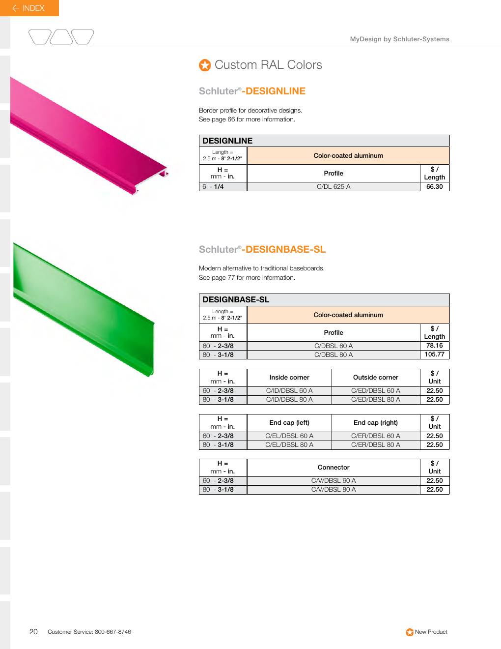 Schluter 2026 Canadian price list, page 22