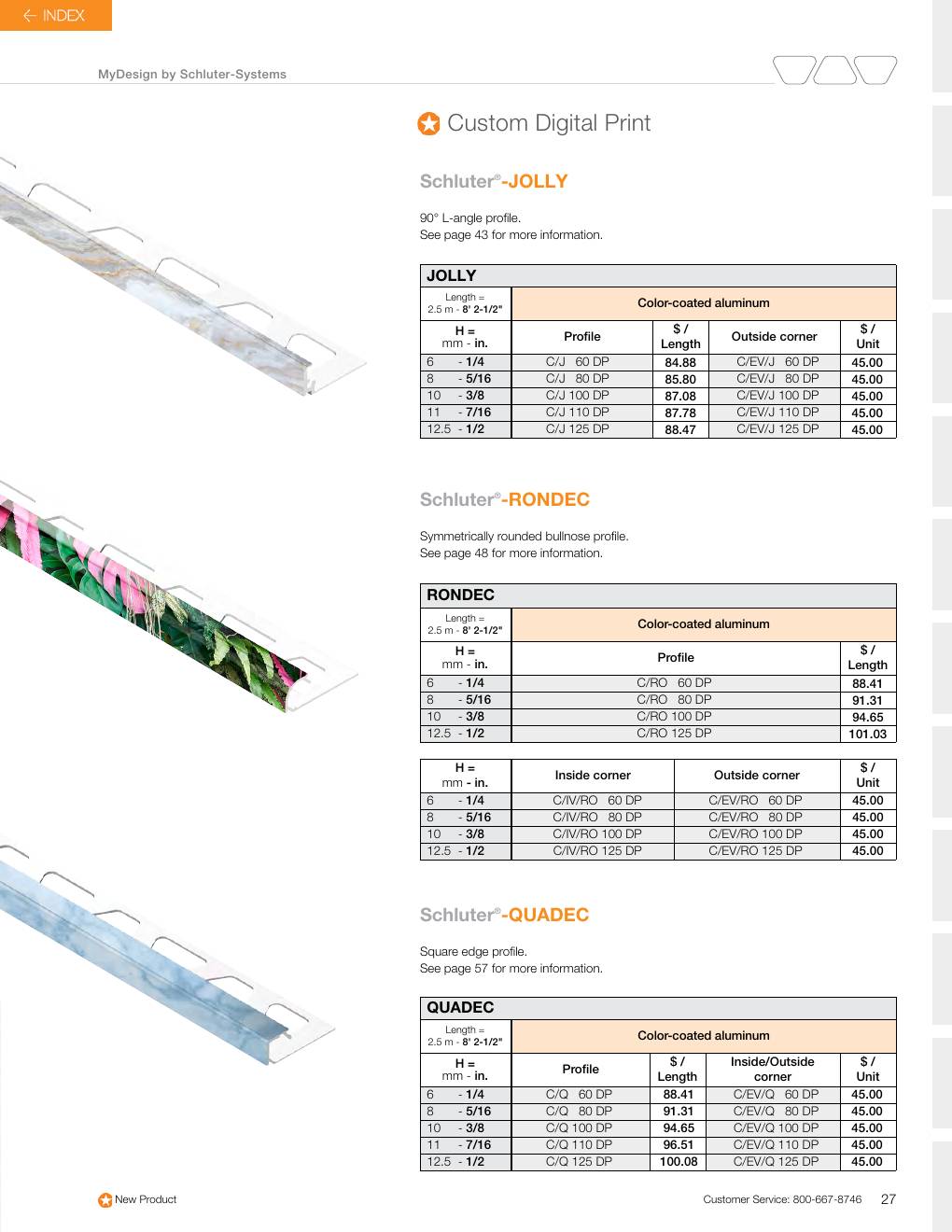 Schluter 2026 Canadian price list, page 29