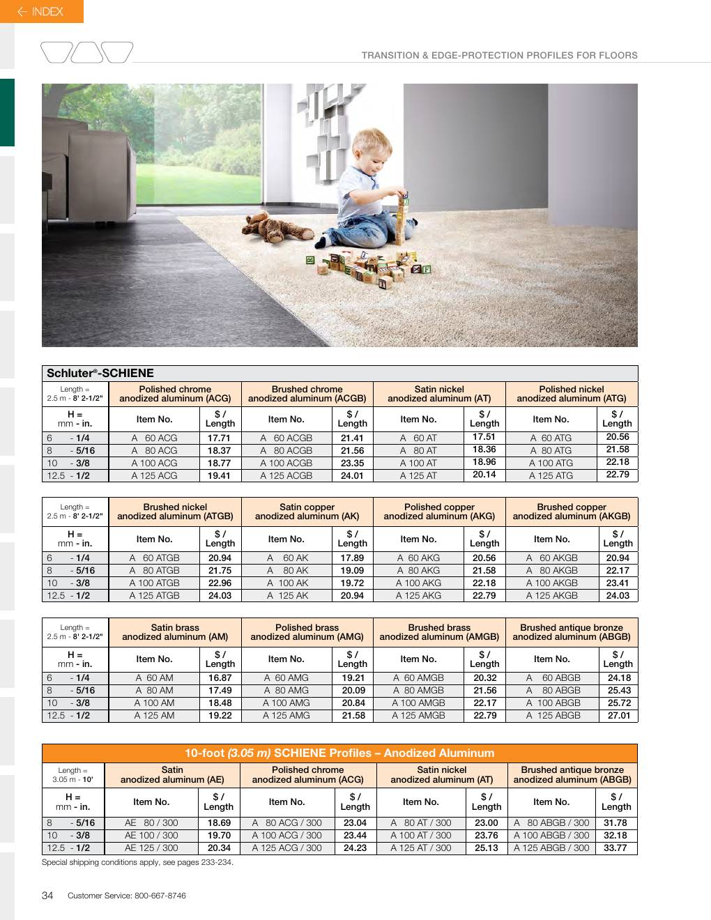 Schluter 2026 Canadian price list, page 36