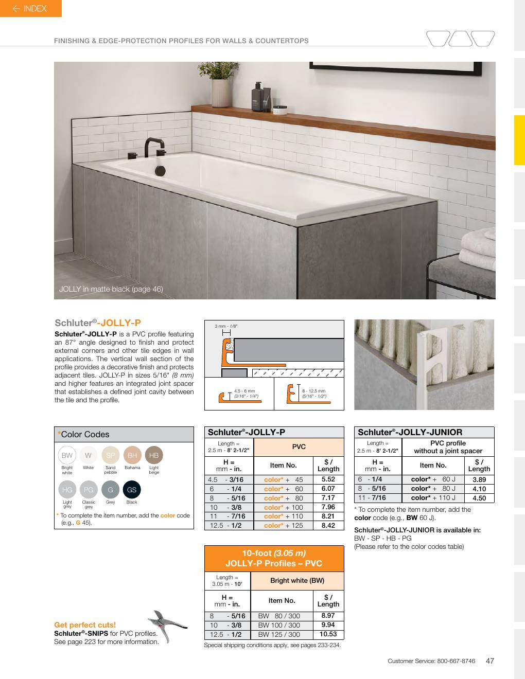Schluter 2026 Canadian price list, page 49