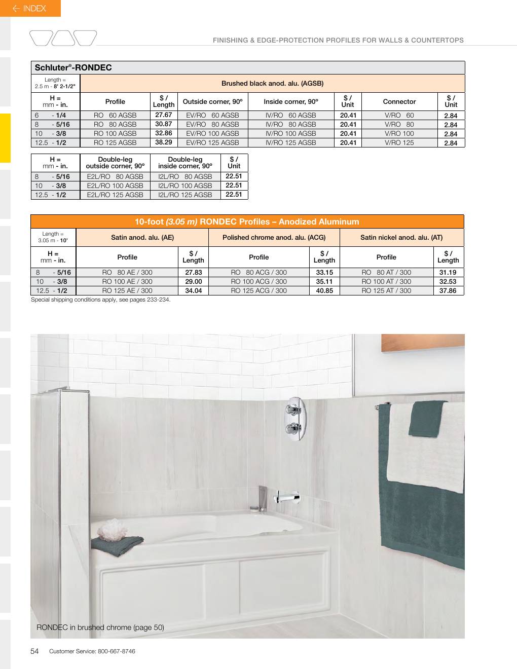 Schluter 2026 Canadian price list, page 56