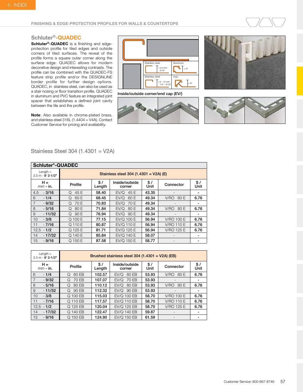 Schluter 2026 Canadian price list, page 59