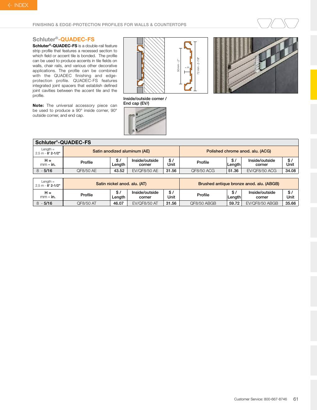 Schluter 2026 Canadian price list, page 63