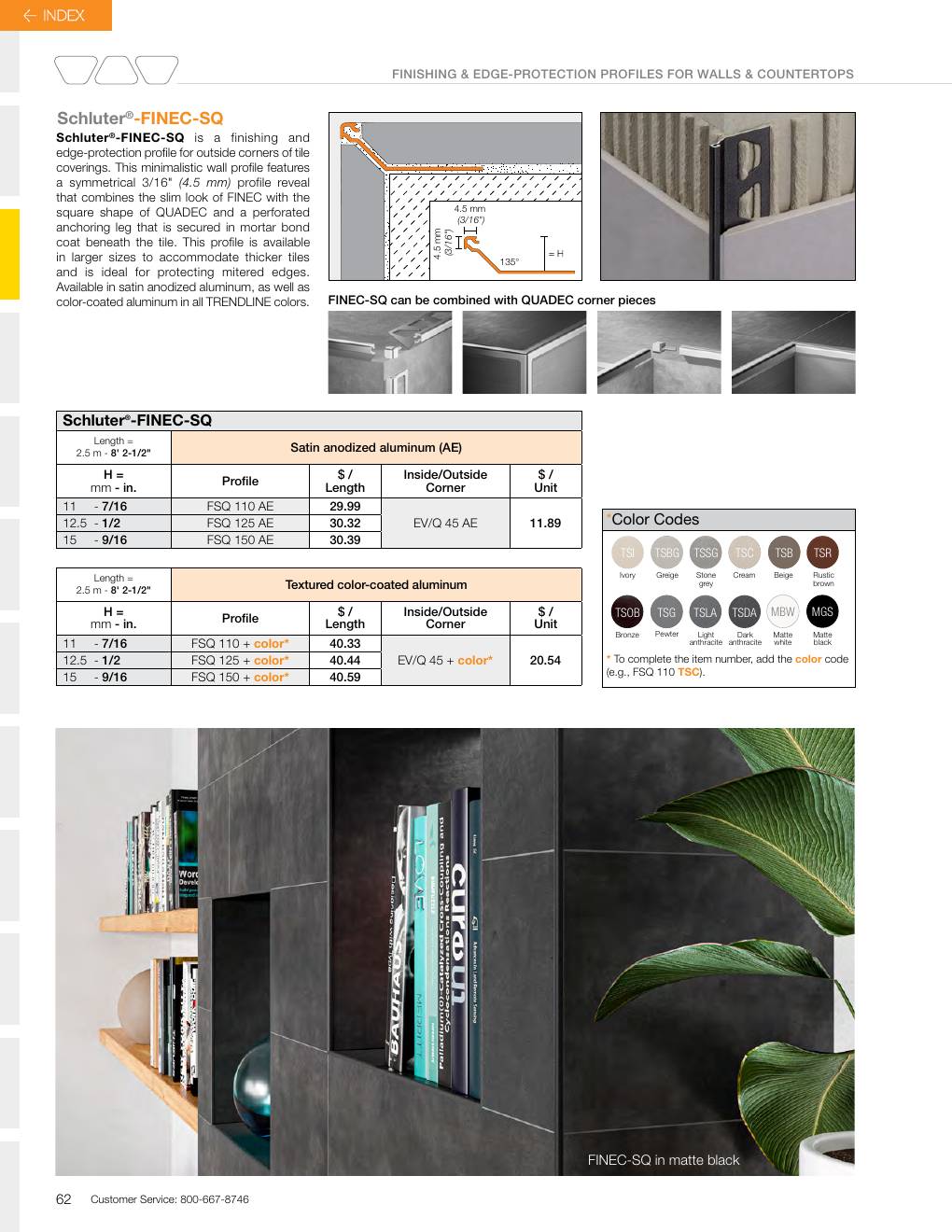 Schluter 2026 Canadian price list, page 64