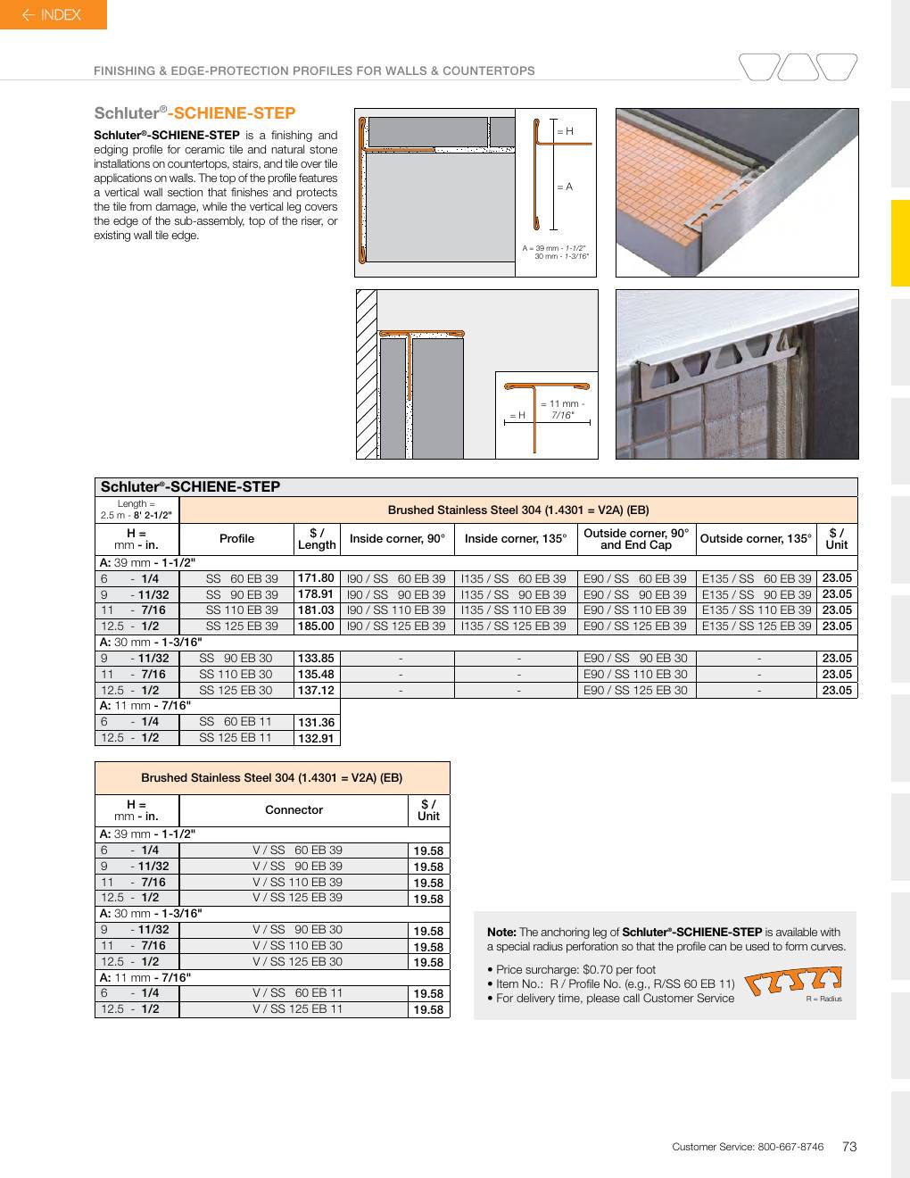 Schluter 2026 Canadian price list, page 75