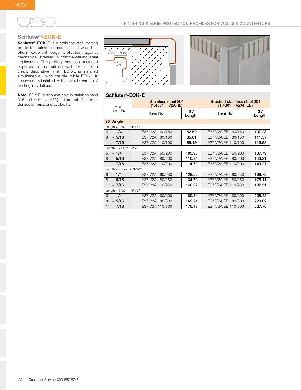 Schluter 2026 Canadian price list, page 76
