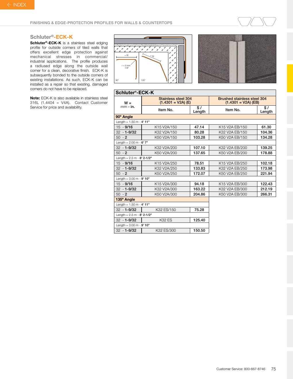 Schluter 2026 Canadian price list, page 77
