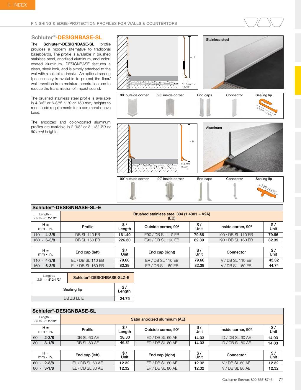 Schluter 2026 Canadian price list, page 79