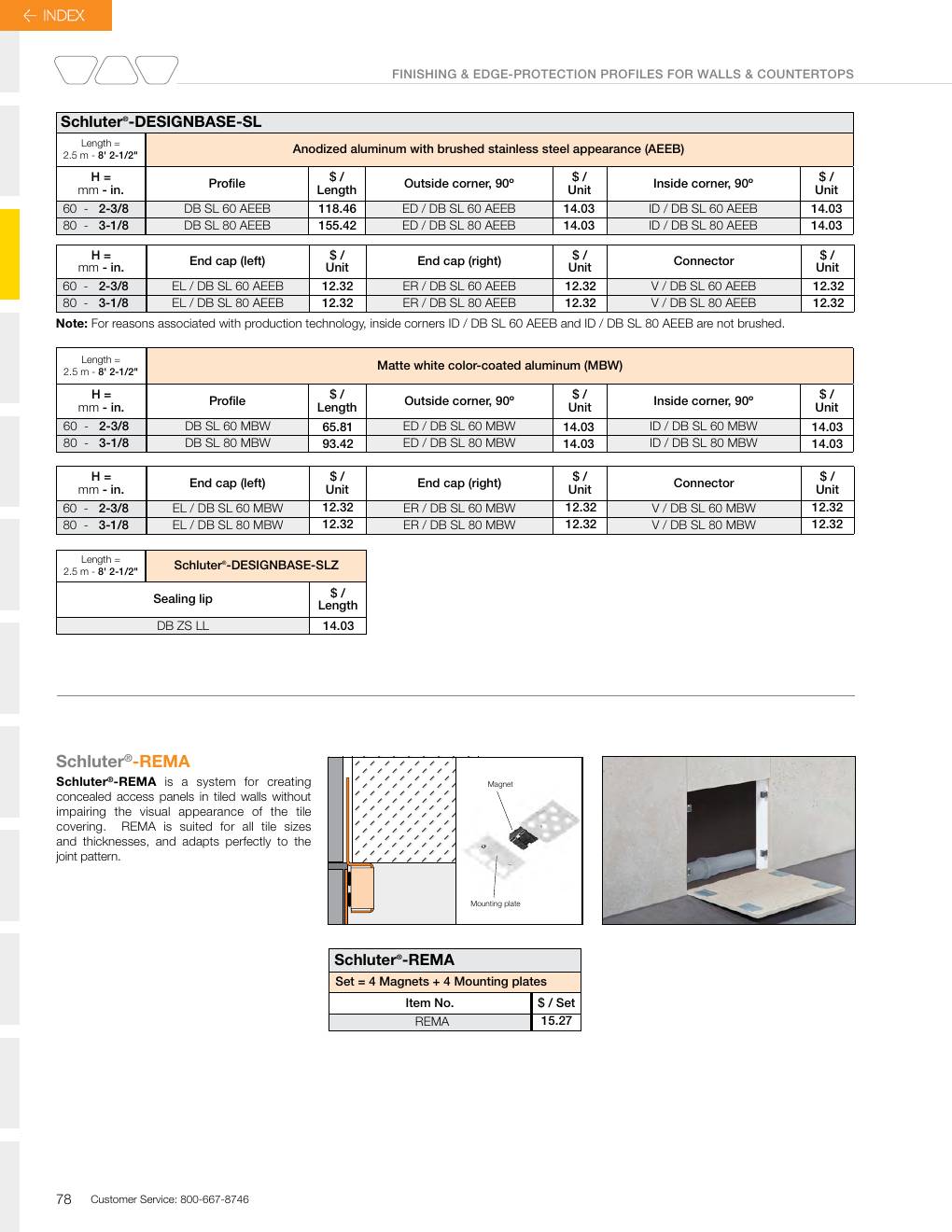 Schluter 2026 Canadian price list, page 80