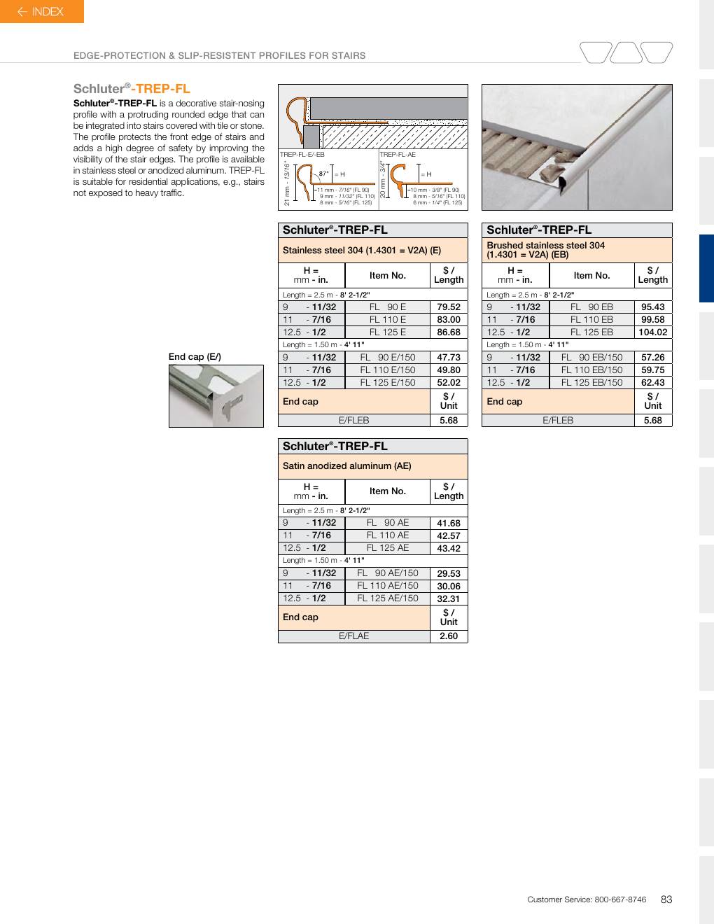 Schluter 2026 Canadian price list, page 85
