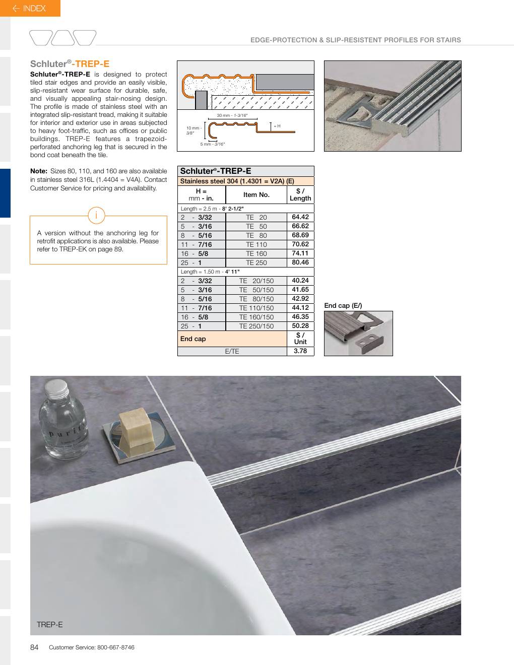 Schluter 2026 Canadian price list, page 86