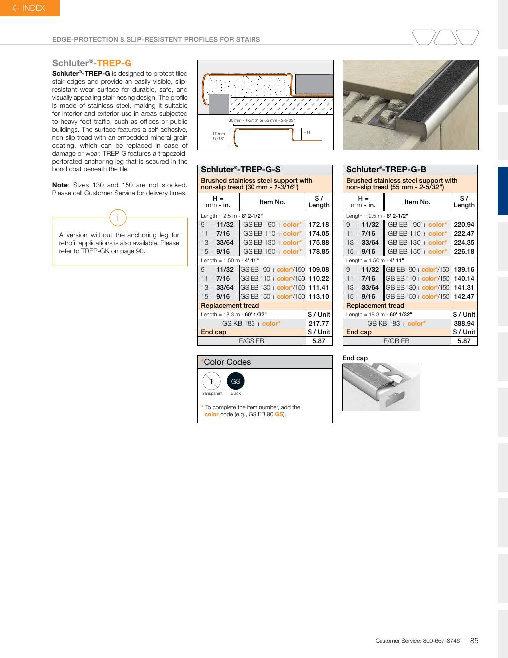 Schluter 2026 Canadian price list, page 87