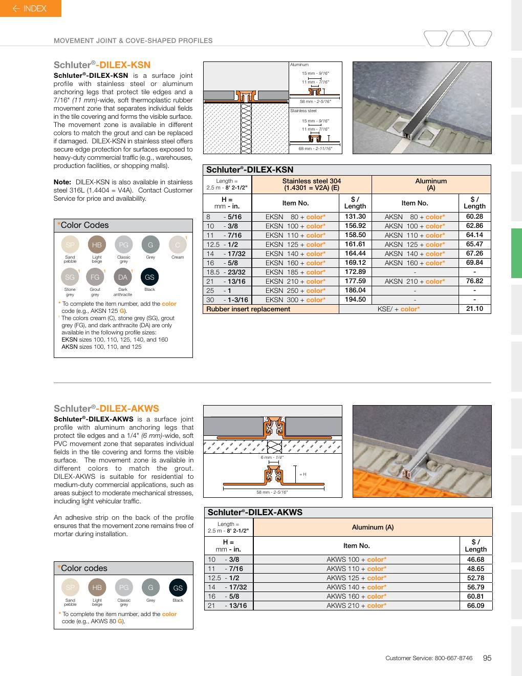 Schluter 2026 Canadian price list, page 97
