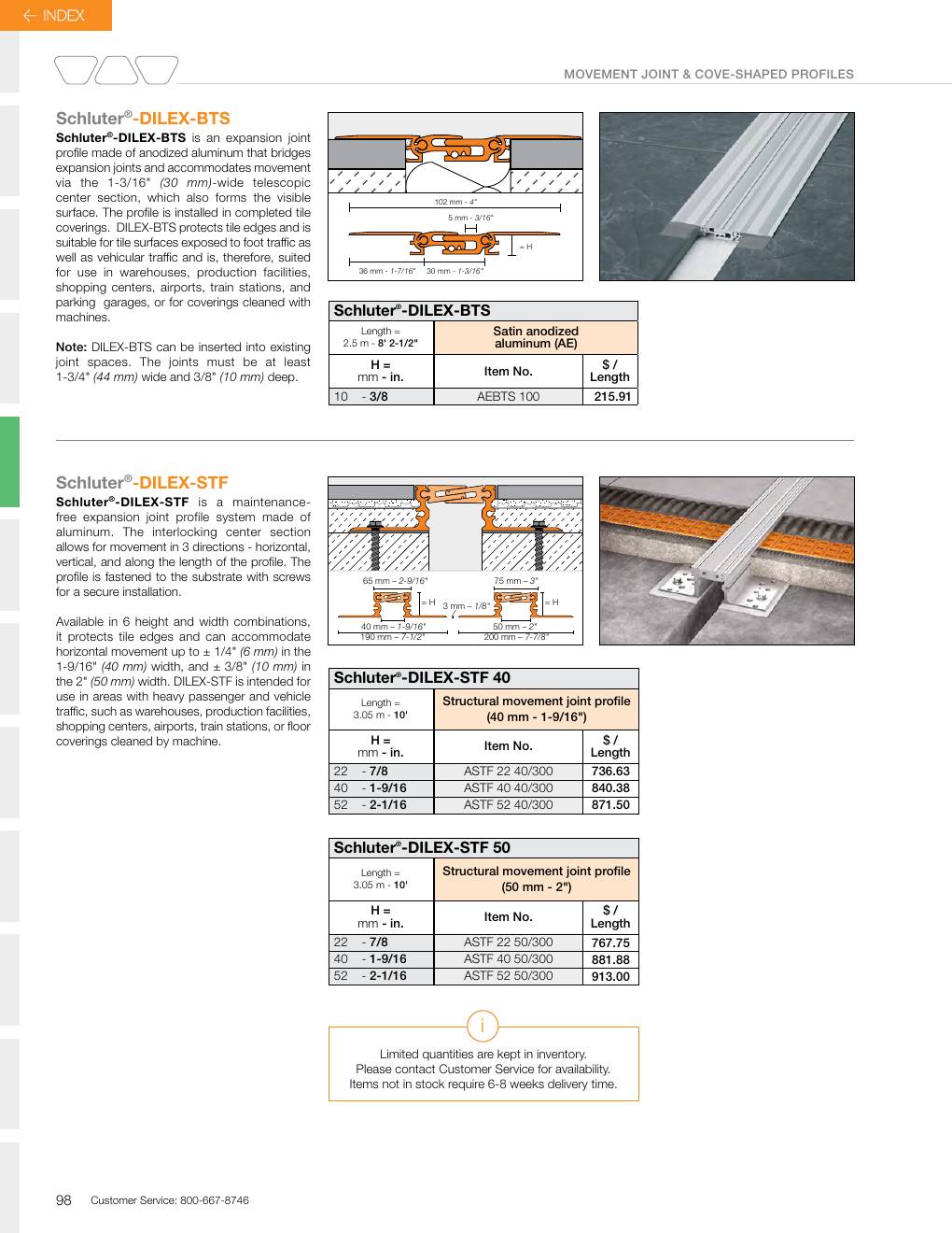 Schluter 2026 Canadian price list, page 100