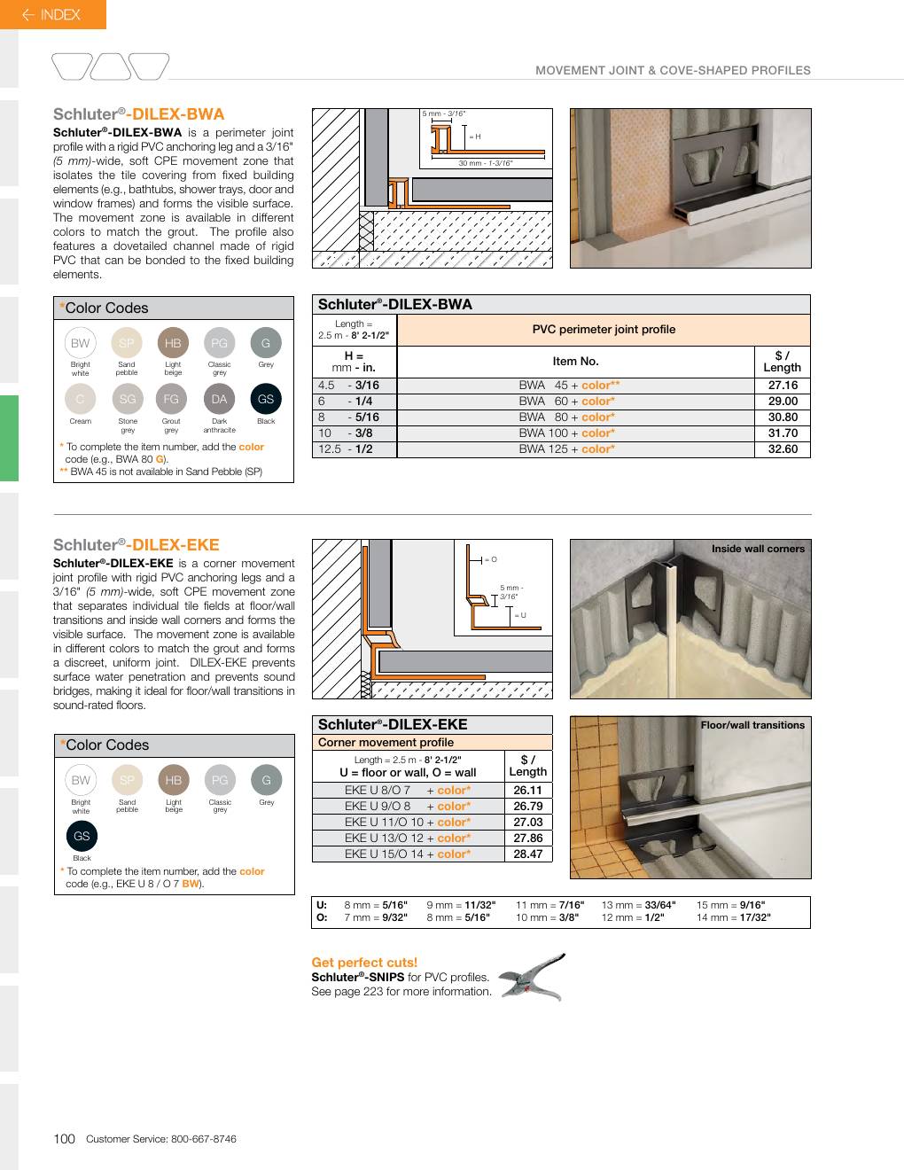 Schluter 2026 Canadian price list, page 102