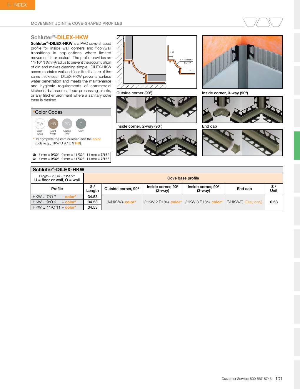 Schluter 2026 Canadian price list, page 103