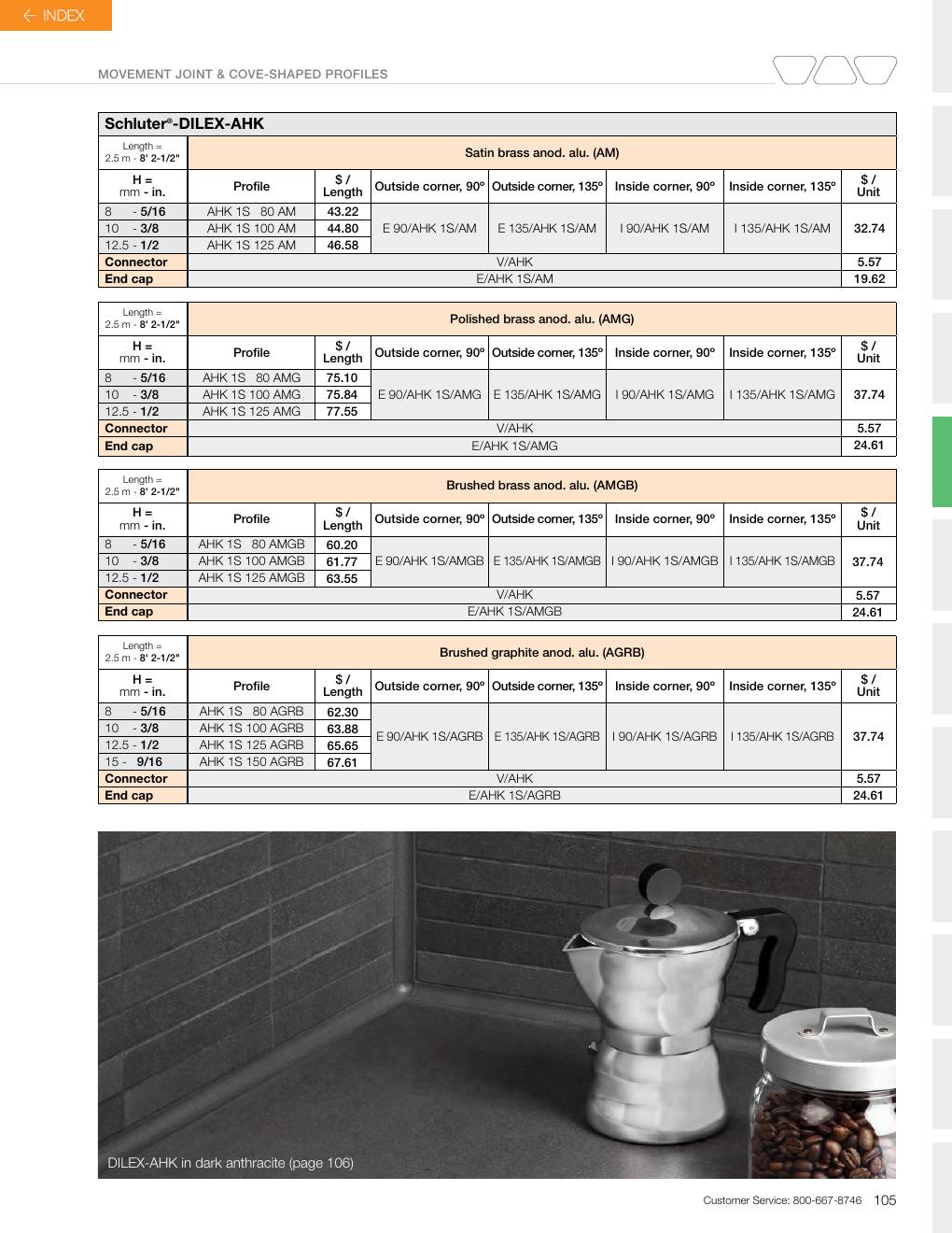 Schluter 2026 Canadian price list, page 107