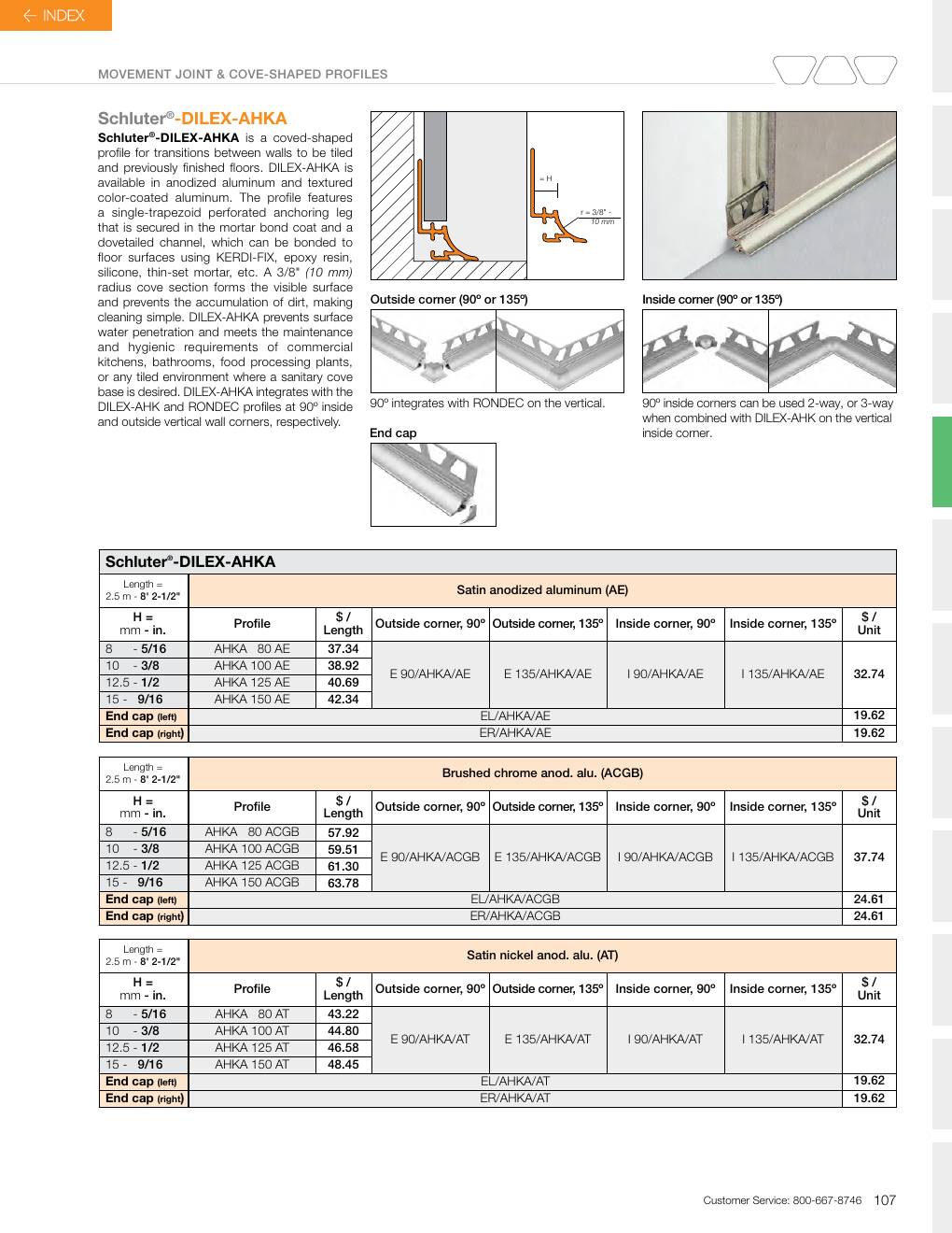 Schluter 2026 Canadian price list, page 109