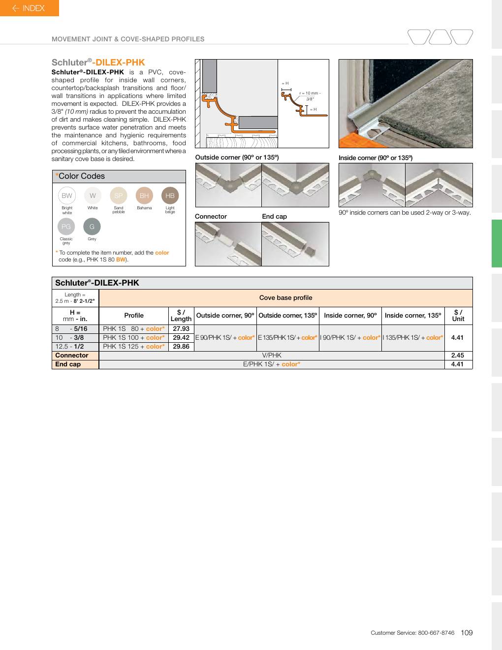 Schluter 2026 Canadian price list, page 111