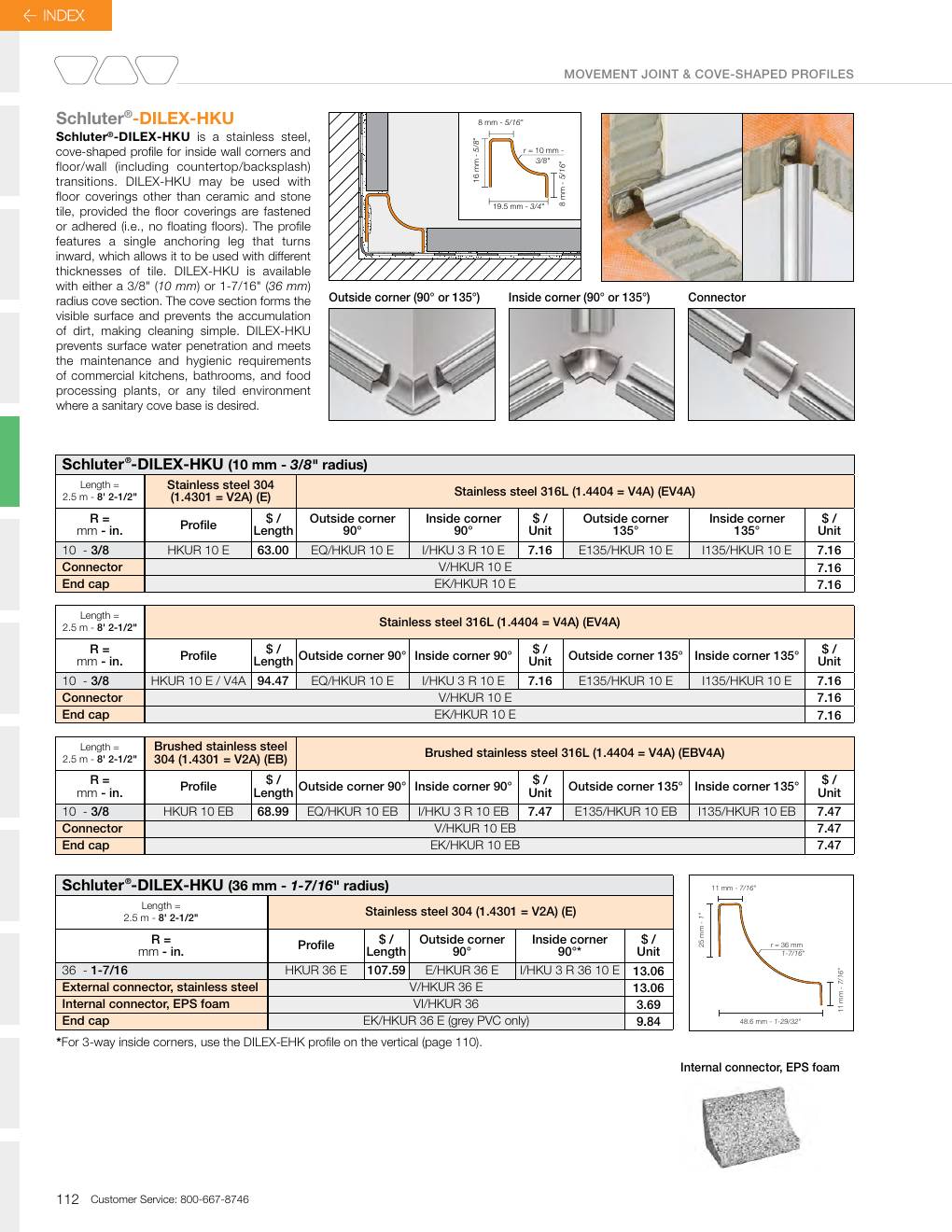 Schluter 2026 Canadian price list, page 114