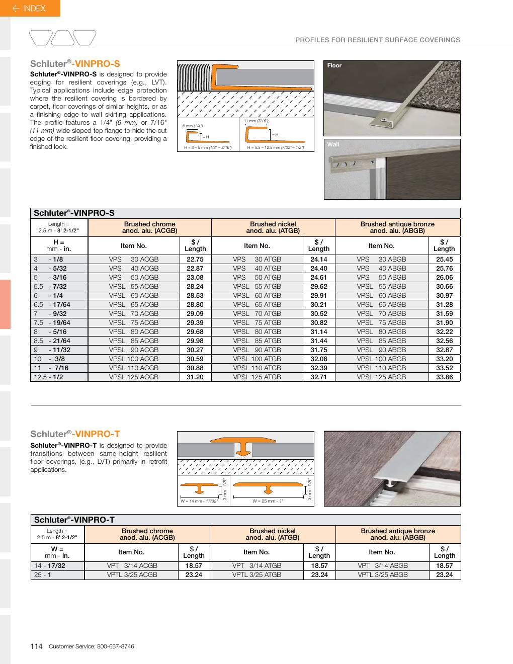 Schluter 2026 Canadian price list, page 116