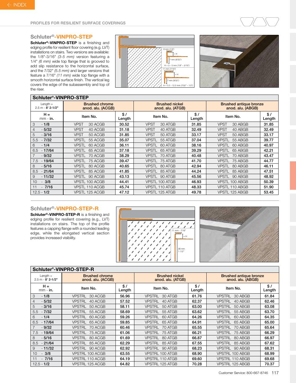 Schluter 2026 Canadian price list, page 119
