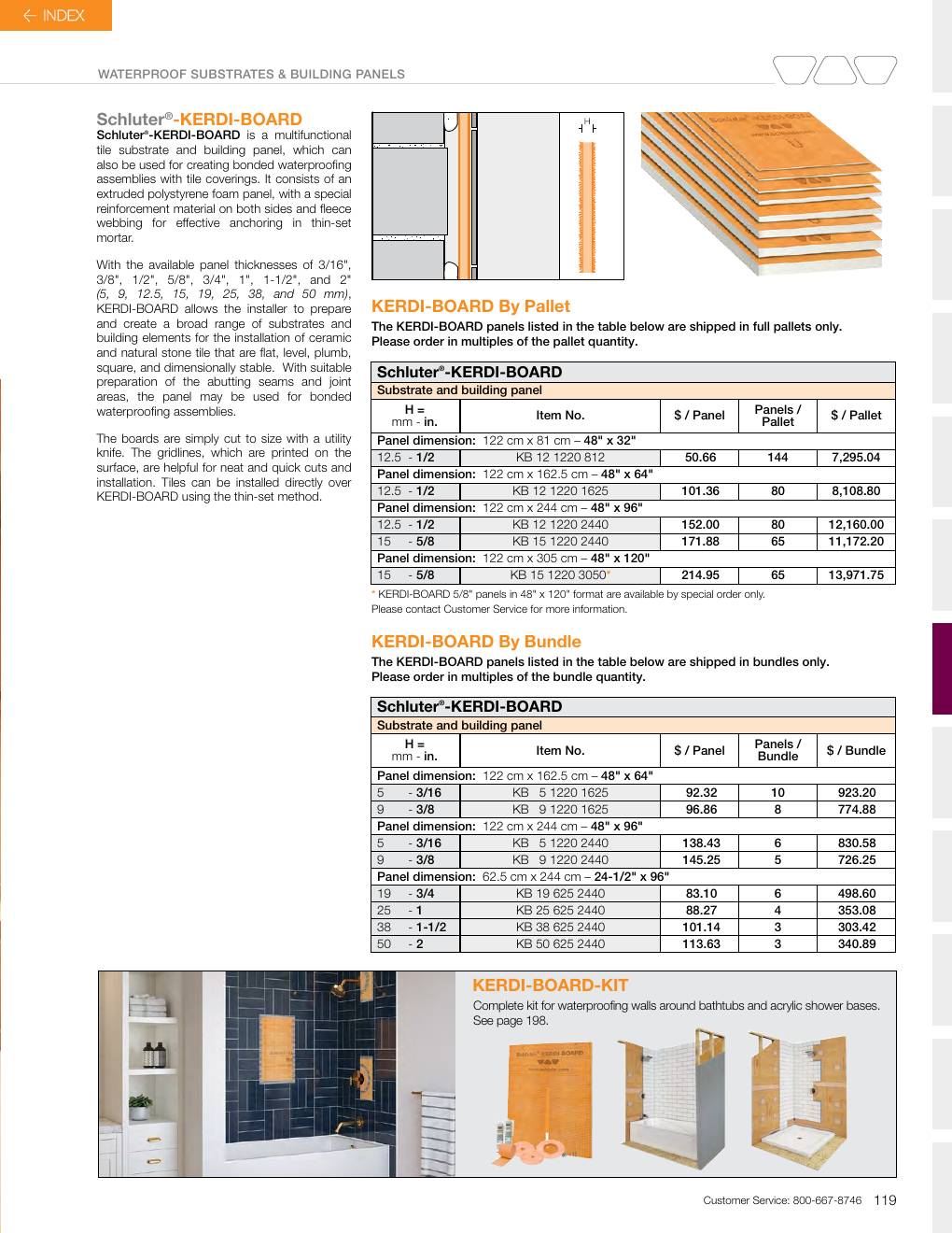Schluter 2026 Canadian price list, page 121