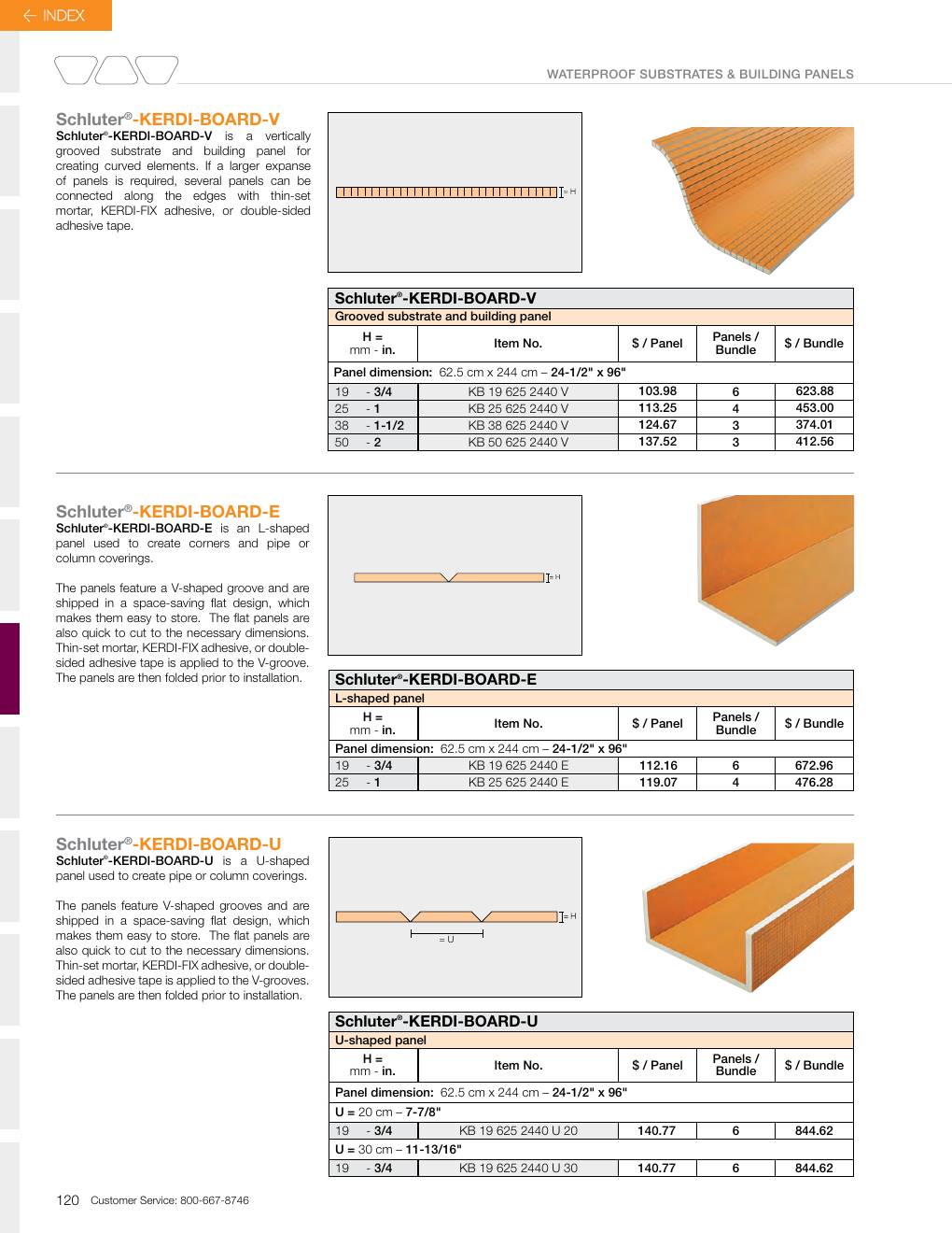 Schluter 2026 Canadian price list, page 122