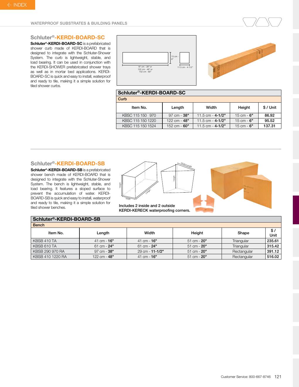 Schluter 2026 Canadian price list, page 123