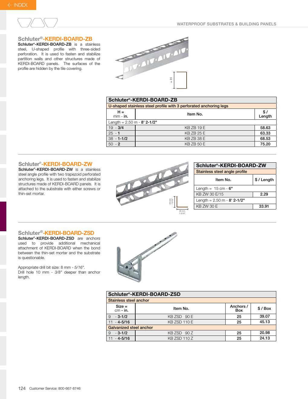 Schluter 2026 Canadian price list, page 126