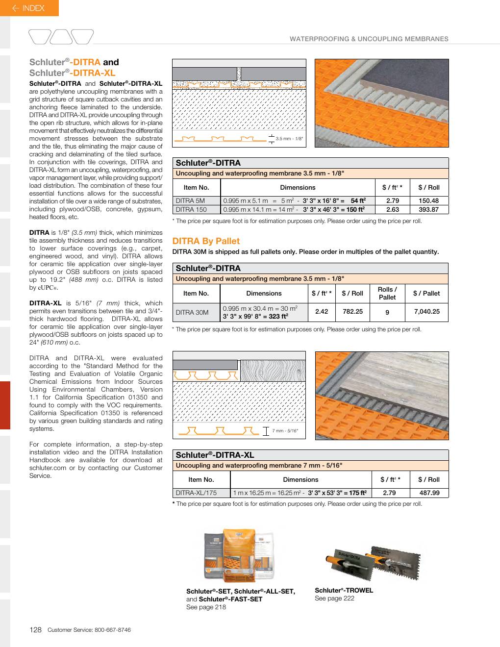 Schluter 2026 Canadian price list, page 130