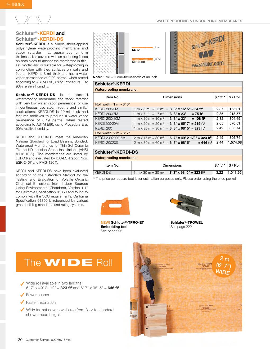 Schluter 2026 Canadian price list, page 132