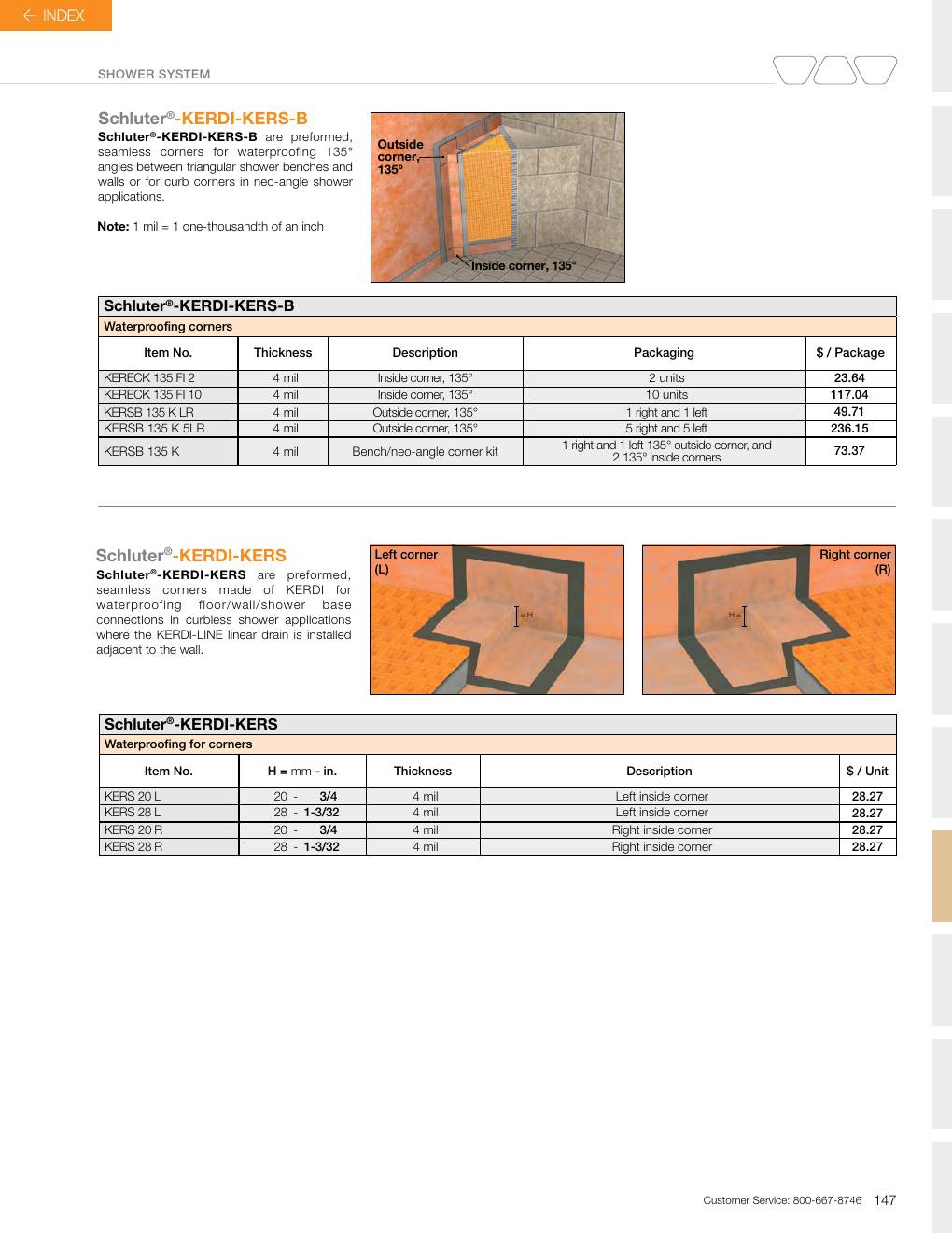 Schluter 2026 Canadian price list, page 149