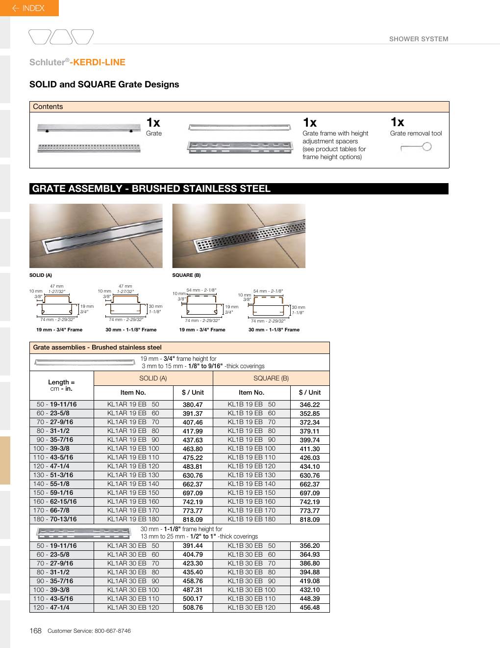 Schluter 2026 Canadian price list, page 170