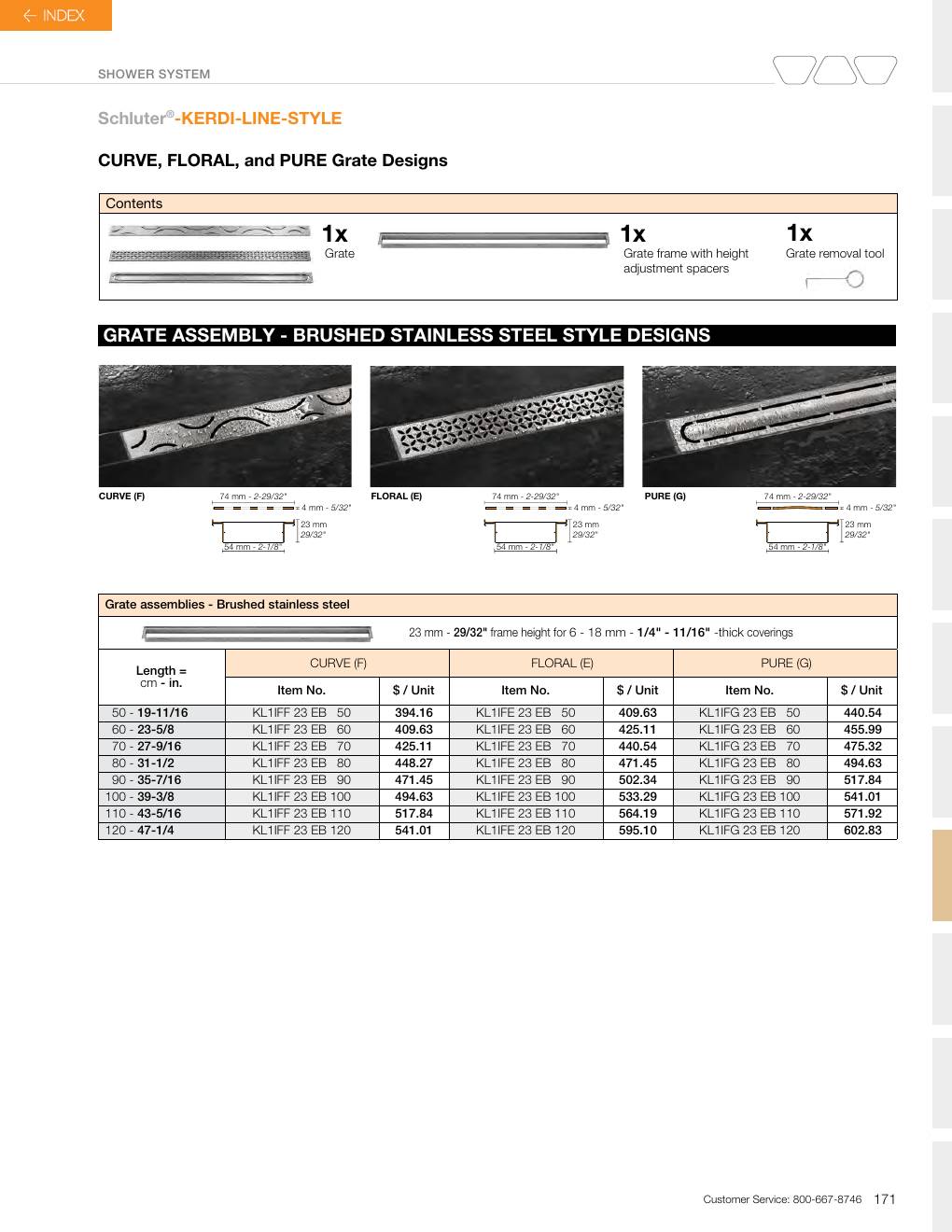 Schluter 2026 Canadian price list, page 173
