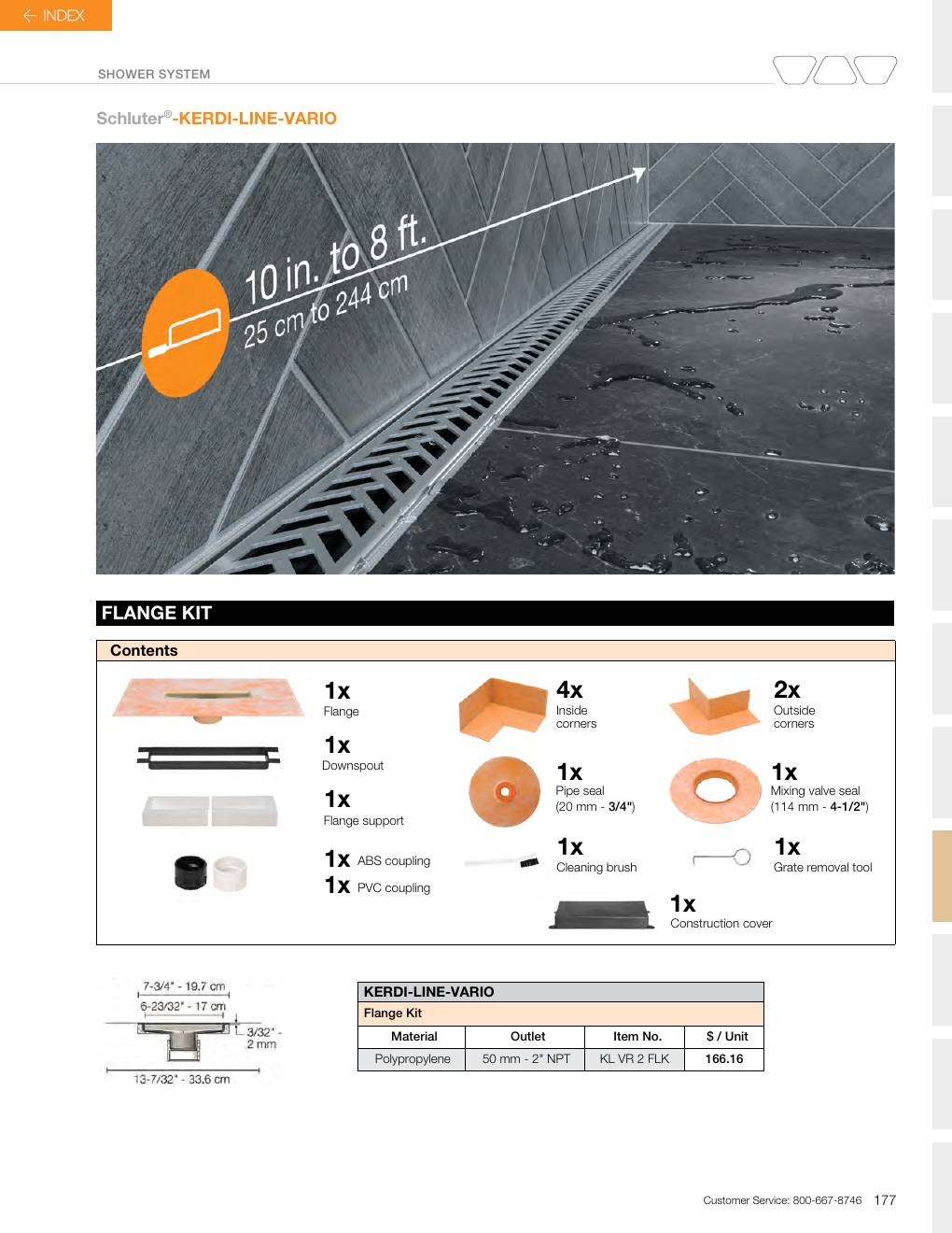Schluter 2026 Canadian price list, page 179