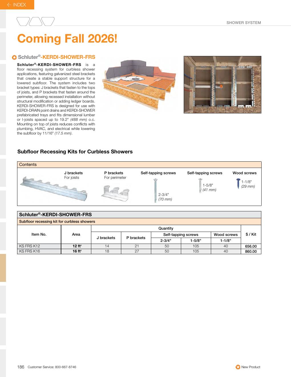 Schluter 2026 Canadian price list, page 188