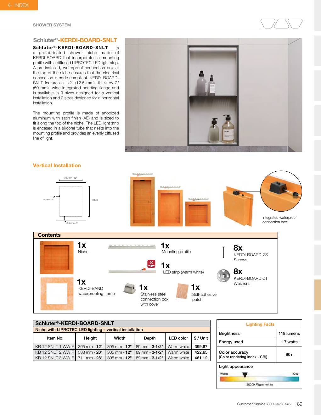 Schluter 2026 Canadian price list, page 191