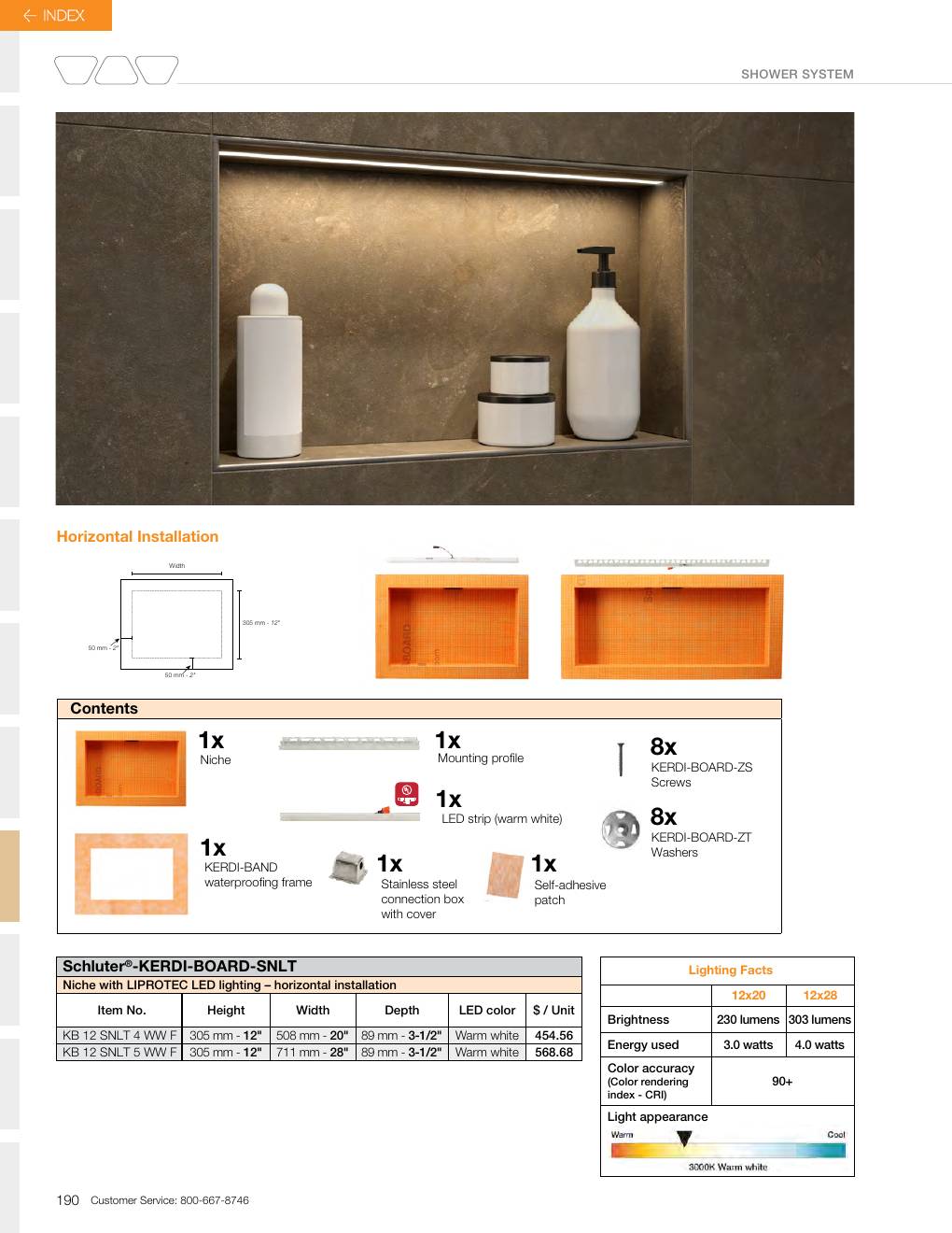 Schluter 2026 Canadian price list, page 192