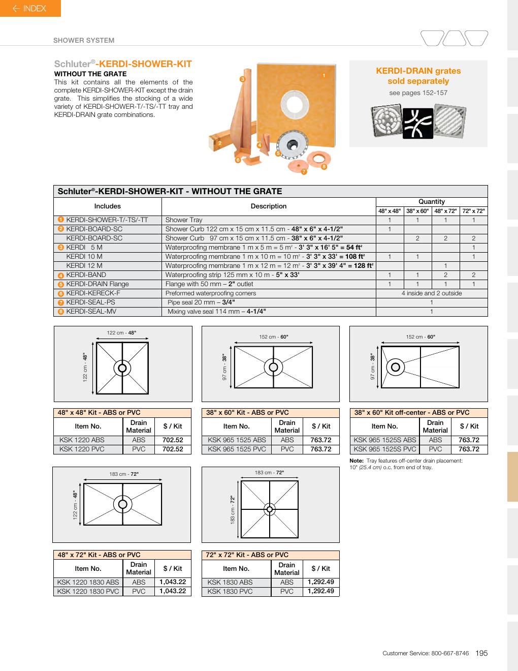 Schluter 2026 Canadian price list, page 197