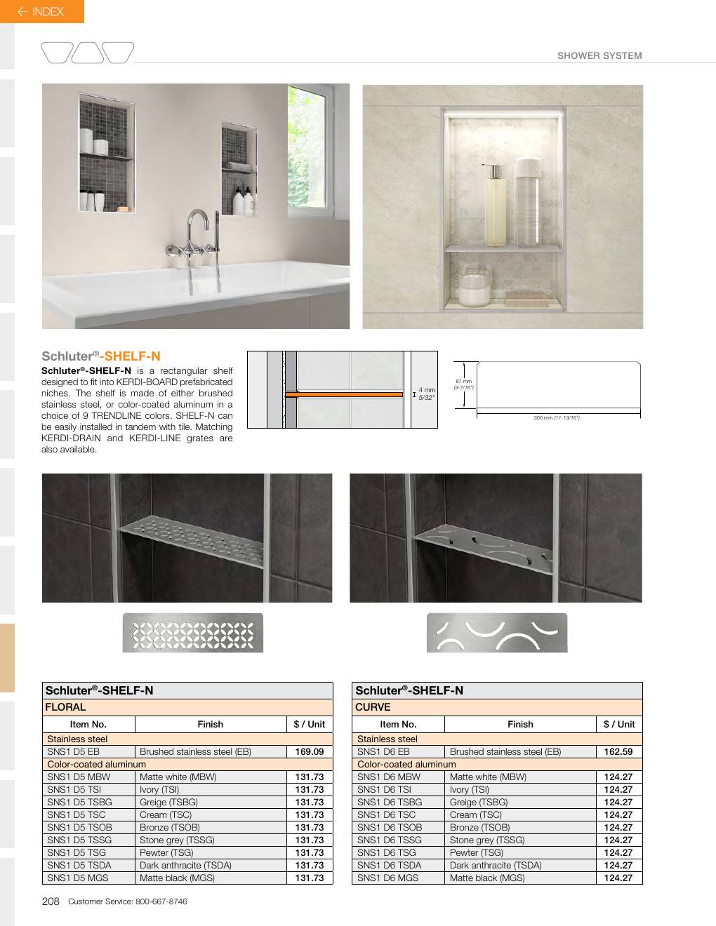 Schluter 2026 Canadian price list, page 210