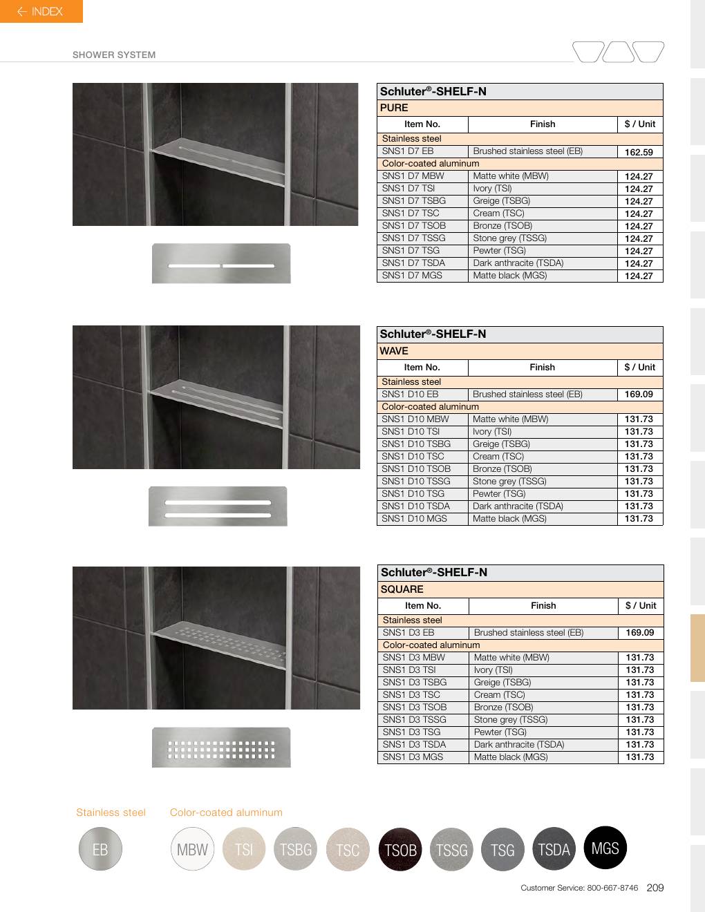 Schluter 2026 Canadian price list, page 211