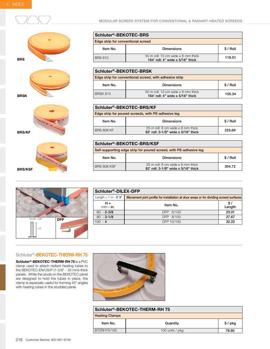 Schluter 2026 Canadian price list, page 218