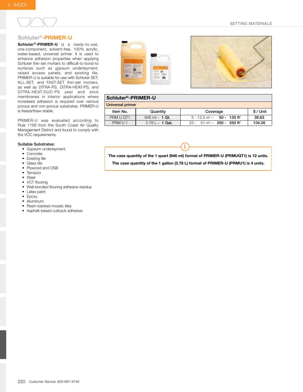 Schluter 2026 Canadian price list, page 222